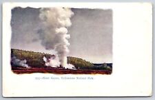Yellowstone National Park Wyoming~Embossed Vignette: Giant Geyser~Postcard c1906 picture
