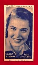 INGRID BERGMAN Film & Movie Star  1947 - 1949 TURF Cigarette / Tobacco Card picture
