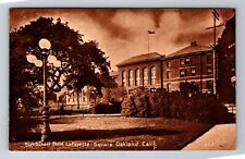 Oakland CA-California, High School, Lafayette Square, Antique, Vintage Postcard picture