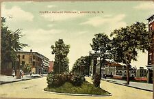 Brooklyn Fourth Avenue Parkway Antique New York Postcard 1908 picture
