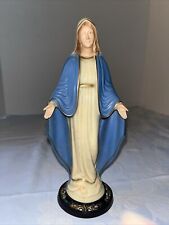 Virgin Holy Mother Mary Statue 8” Religious Hard  Plastic Vintage picture