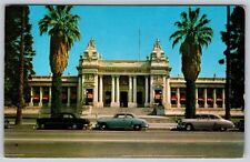1957 Riverside County Courthouse Vintage Cars in Front California Postcard A31 picture