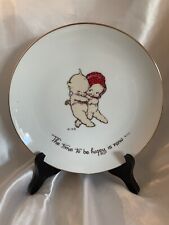 Kewpie Collector Plate THE TIME TO BE HAPPY IS NOW by Rose O'Neill Vtg picture