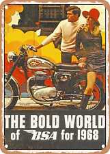 METAL SIGN - 1968 The Bold World of BSA for 1968 Vintage Ad picture