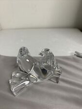 Baccarat Crystal Love Birds Doves Signed Art Glass Figurine Made in France picture
