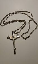 Vintage Necklace Christ Risen Crucifix on Chain Estate Sale picture