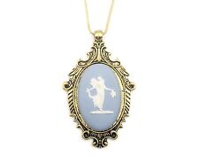 Authentic Wedgwood - Cameo Pendant on Gold Plate Chain picture