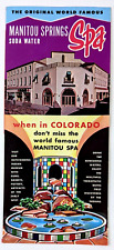 1960s Manitou Springs Colorado Spa Soda Water Vintage Travel Brochure Restaurant picture