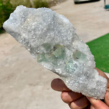 1.31LB Rare Transparent GREEN Cube Fluorite Mineral Crystal Specimen/China picture