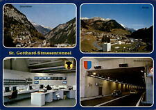 Switzerland St Gotthard Strassen Tunnel multiview ~ unused postcard  sku987 picture