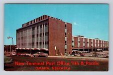 Omaha NE-Nebraska, New Terminal Post Office, Antique, Vintage Souvenir Postcard picture