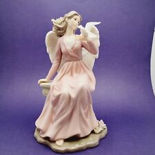 Vintage O'Well large Porcelain Angel Figure Holding Dove  Collectors Ed 2001 picture