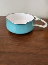 Vtg Dansk 2 Cup Turquoise Blue Kobenstyle   Butter/sauce Pan Turquoise  picture
