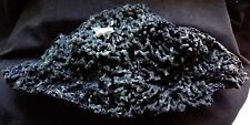 AWESOME BLACK STALACTITE CORAL FORMATION W/ HEULANDITE CRYSTALS MINERALS SPECIME picture