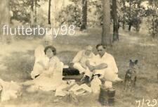 Z316 Vtg Photo FAMILY PICNIC WITH PAL THE DOG c 1933 picture