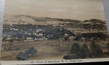 Hamilton N.Y. view of south side of town  photo 1936 rppc picture