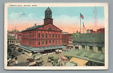Faneuil Hall Cradle of Liberty Boston Mass White Border Vintage Postcard c1928 picture