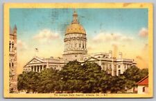 Georgia State Capitol Atlanta GA Government Building American Flag VTG Postcard picture