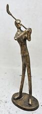 Vintage Brass Golfer Man Figurine Original Old Hand Crafted picture