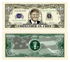 Donald Trump Commander-In-Chief MAGA Presidential Million Dollar Bill and Holder picture