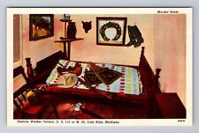 Irish Hills MI-Michigan, Murder Room, Historic Walker Tavern, Vintage Postcard picture