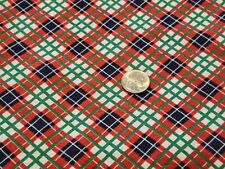 FULL Vintage Feedsack: Red, Navy And Green Plaid  picture
