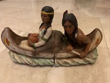 VINTAGE UNIVERSAL STATUARY FIGURAL BOAT AMERICAN BOOK END 1979 picture