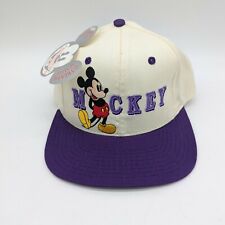 VTG NWT Off White Purple 90s Walt Disney Mickey Mouse Fitted Large Goofys Hat Co picture