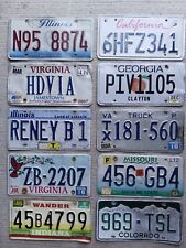 10 Mixed States Roadkill License Plates Ranging from Years 1979 - UP picture