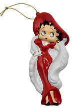 Betty Boop in Red Dress Elegant Hat Christmas Ornament Holiday Decor picture