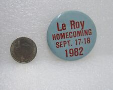 1982 Le Roy Homecoming Button Pin picture