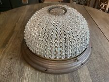 Large Antique Czech Beaded Chandelier Shade Dome picture