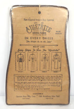 vtg antique dress form ajustrite 12 in cardboard sewing card no 100 model M USA picture