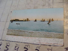 Orig Vint post card 1907 HAMPTON ROADS VA, showing pine beach pier, boats picture