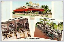 Piccolo Restaurant Miami Beach Florida FL Dining Rooms Terrace Dining Postcard picture