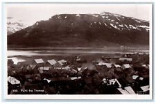 c1930's Mountain Boat Landing Part From Tromso Norway RPPC Photo Postcard picture