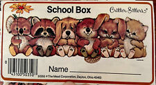 Vintage 1980s Critter Sitters Sticker School Box Name Label. Mead Corp. 80s picture