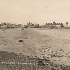1926 Sakonnet Harbor Point Little Compton RI Lyman Hotel RPPC Shoreline The Cove picture