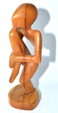Vintage Carved Wood Man Abstract Art Sculpture Balance Statue Figurine  7.5'' picture