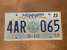 2014 Mississippi License Plate # 4AR 065 picture