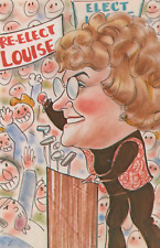 Re-Elect Louise Political Cartoon Chrome Vintage Postcard picture
