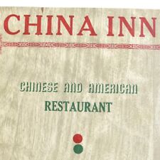 Vintage 1940s China Inn Chinese American Restaurant Menu Washington DC picture