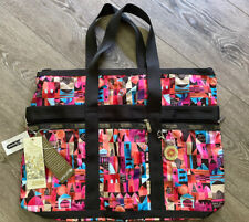 LeSportsac DISNEY Small World Wondrous Journey Tote Bag Large & Charm NWT NEW picture