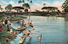 Hawaiian Fishing Fleet Hawaii HI Island Curio Co. c1910 Postcard picture