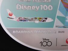 JAL DREAM EXPRESS Disney100 JA615J B767-346/ER STICKER Jasmine [AIRLINE ISSUE] picture