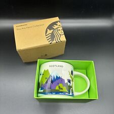 NEW Starbucks Mug You Are Here Scotland YAH 14oz Box Thistle Bagpipes Whisky picture