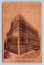 New York City-NY, The Waldorf-Astoria Hotel, Antique Vintage c1915 Postcard picture