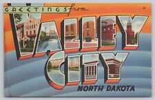 Valley City North Dakota, Large Letter Greetings, Vintage Postcard picture