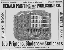 1887 HERALD PRINTING & PUBLISHING CO PRINTERS BINDERS STATIONERS  ERIE PA picture