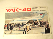 YAK 40 Aircraft Promotional Brochure by Yakovlev Russian Aircraft 26 pp. picture
